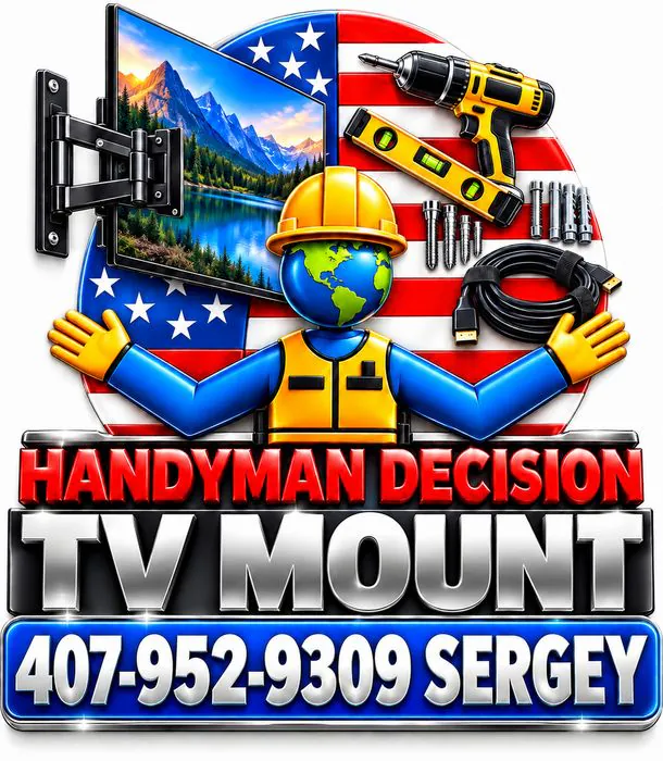 TV Mount — Handyman Decision mascot