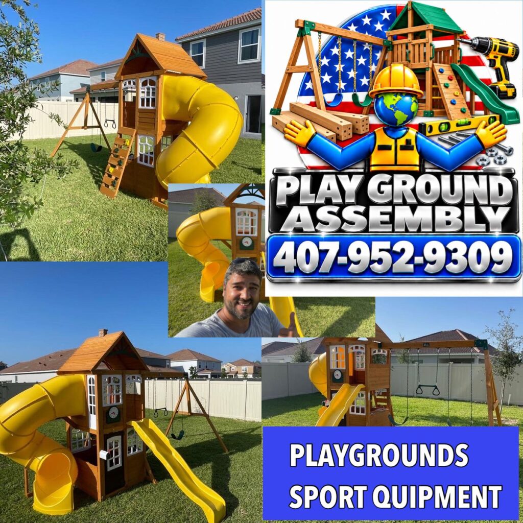 Backyard playset assembly